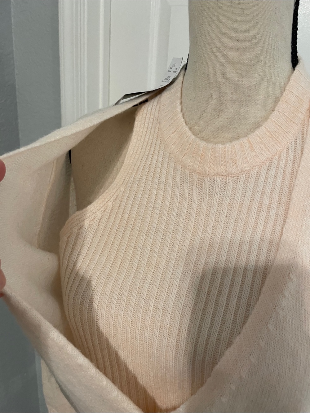 White House Black Market Soft Blush Wrap V-Neck Sweater - Picture 6 of 12